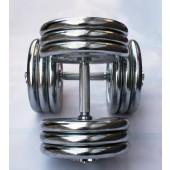 Byggbara kromade hantlar 32 kg