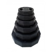 50 mm gummerade vikter med grepp (107,5 kg)