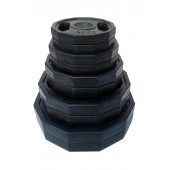 50 mm gummerade vikter med grepp (107,5 kg)