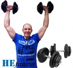 Byggbara hantlar  2x17,5 kg